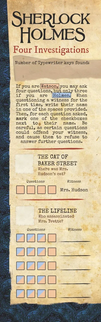 GNA: Sherlock Holmes - Four Investigations
