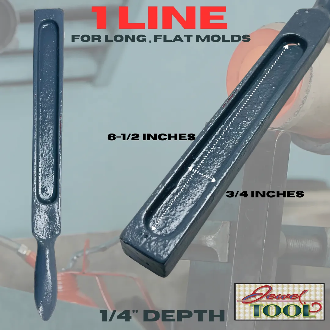 JEWEL TOOL 11" Double Sided Ingot Wire Flat Strip Mold || Smelting of Non-Ferrous Metals Such as Gold, Silver, Copper, Aluminum