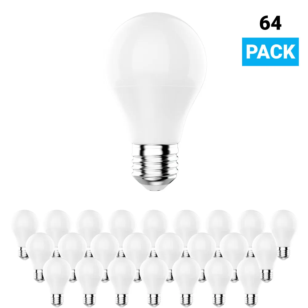LED Light Bulbs 9.8W - 6500K Dimmable - 800 Lm - E26 Base - Cool White A19 Bulb
