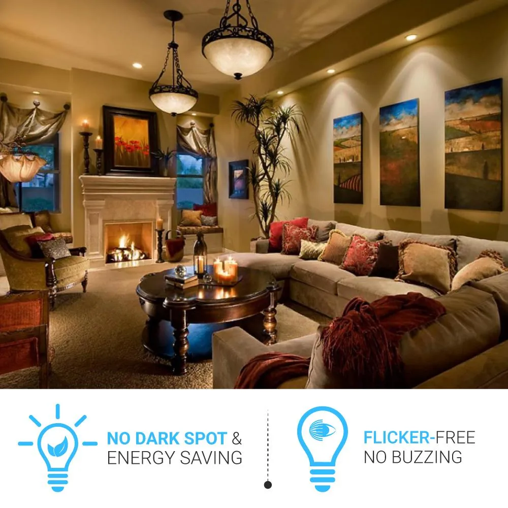 LED Light Bulbs 9.8W - 6500K Dimmable - 800 Lm - E26 Base - Cool White A19 Bulb
