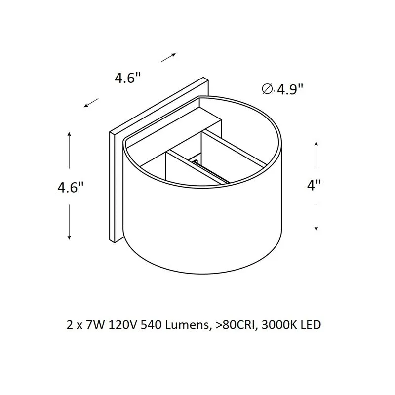 LED Round Outdoor Wall Sconce
