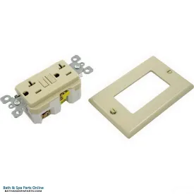 Leviton GFCI Breaker [20A] [SPST] [Plugface] [Ivory] (GFNT2-I)
