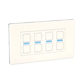 Lightwave LP24WH MK2 Smart Dimmer, 4 Gang, Works with Alexa, Google Assistant, HomeKit, iOS & Android Compatible - White Metal
