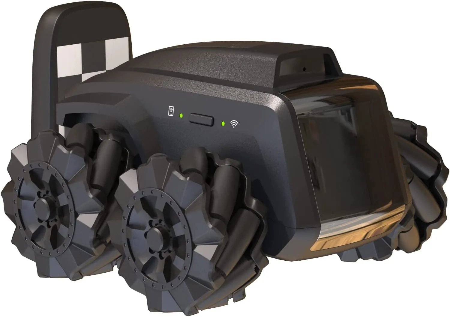 Moorebot Scout - Tiny Ai-Powered Smart Camera Mobile Robot for Monitoring, Work with Alexa and Google Home, 1080P, Human and Pets Recognition, FWD Mecanum Wheels, Auto Patrol and Docking, Night Vision