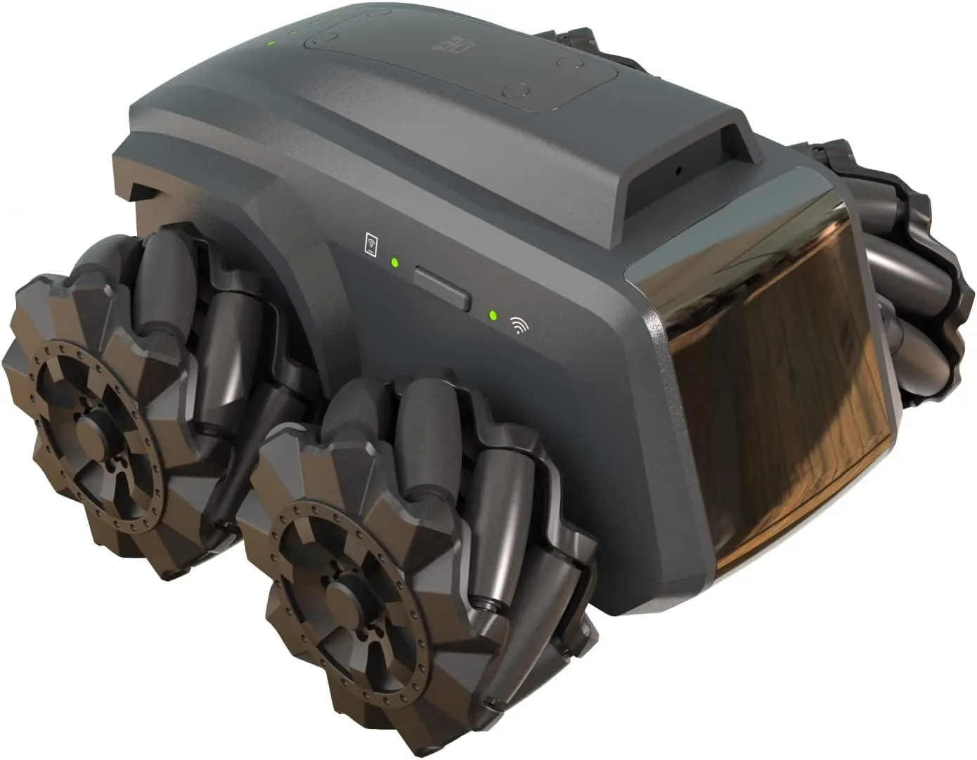 Moorebot Scout - Tiny Ai-Powered Smart Camera Mobile Robot for Monitoring, Work with Alexa and Google Home, 1080P, Human and Pets Recognition, FWD Mecanum Wheels, Auto Patrol and Docking, Night Vision