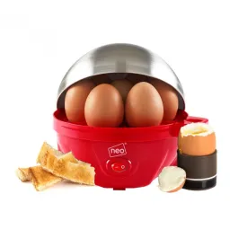 Neo Red and Stainless Steel Electric Egg Boiler Poacher and Steamer