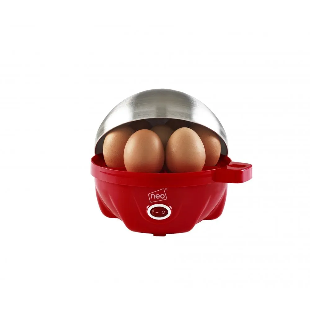 Neo Red and Stainless Steel Electric Egg Boiler Poacher and Steamer