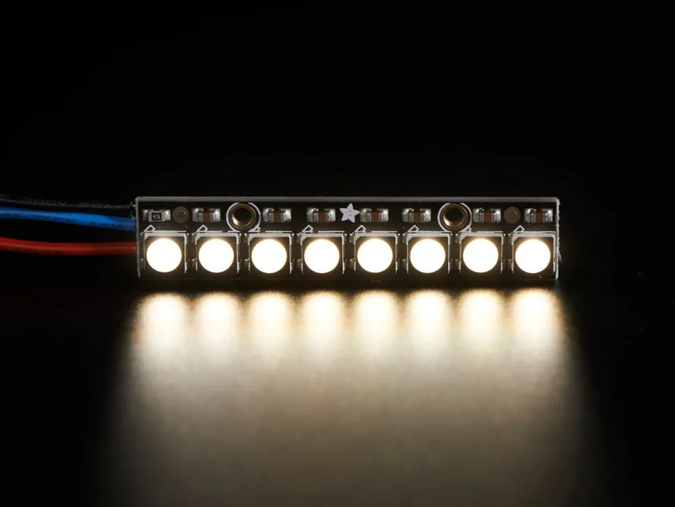 NeoPixel Stick - 8 x 5050 RGBW LEDs - Natural White - ~4500K