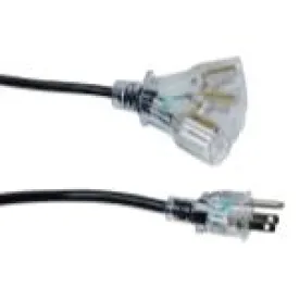Power All 120 Volt 50 ft Extension Cord 3 Outlet w/ Green Indicator Light - 14 Gauge (8/Cs)