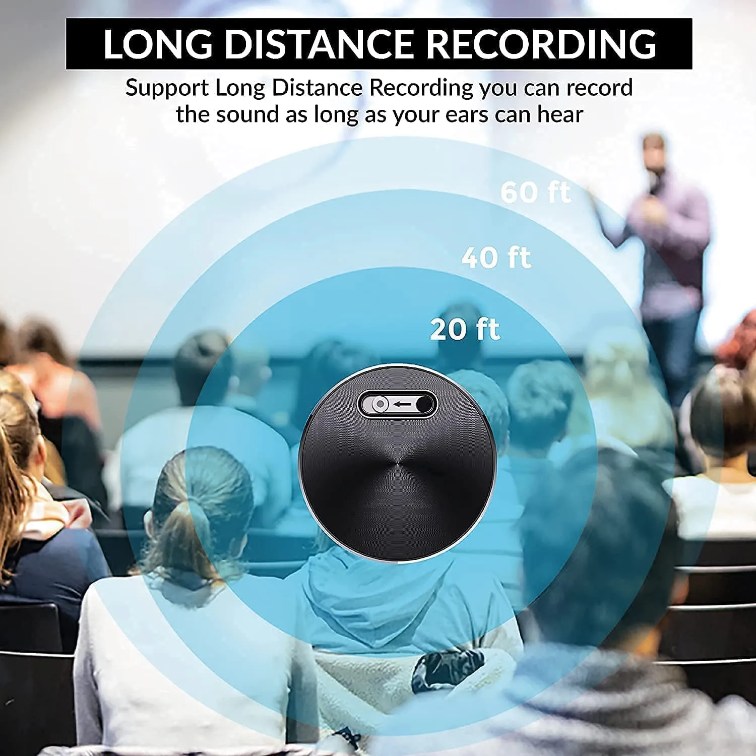 "Quarter" Sized 16GB Audio Recorder with (30 Day Standby)