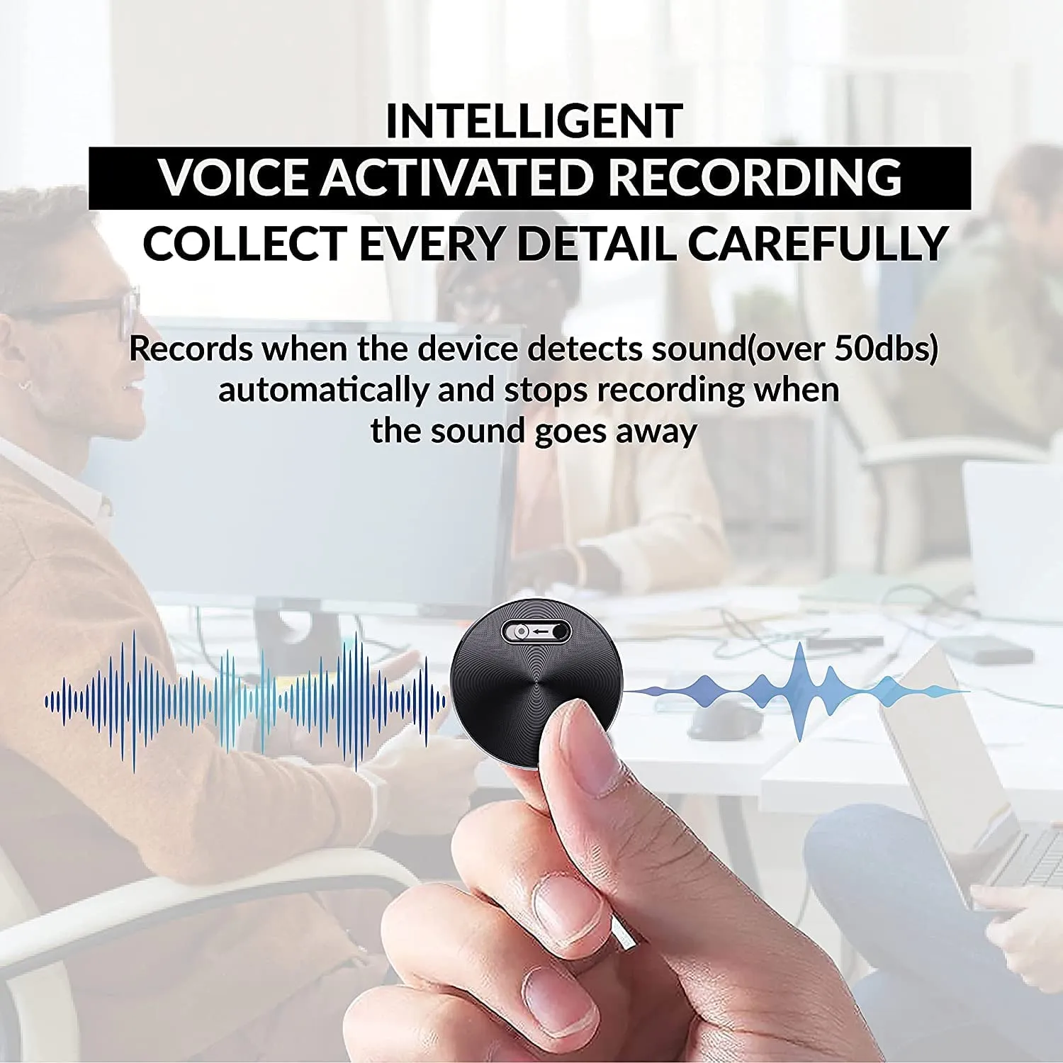 "Quarter" Sized 16GB Audio Recorder with (30 Day Standby)