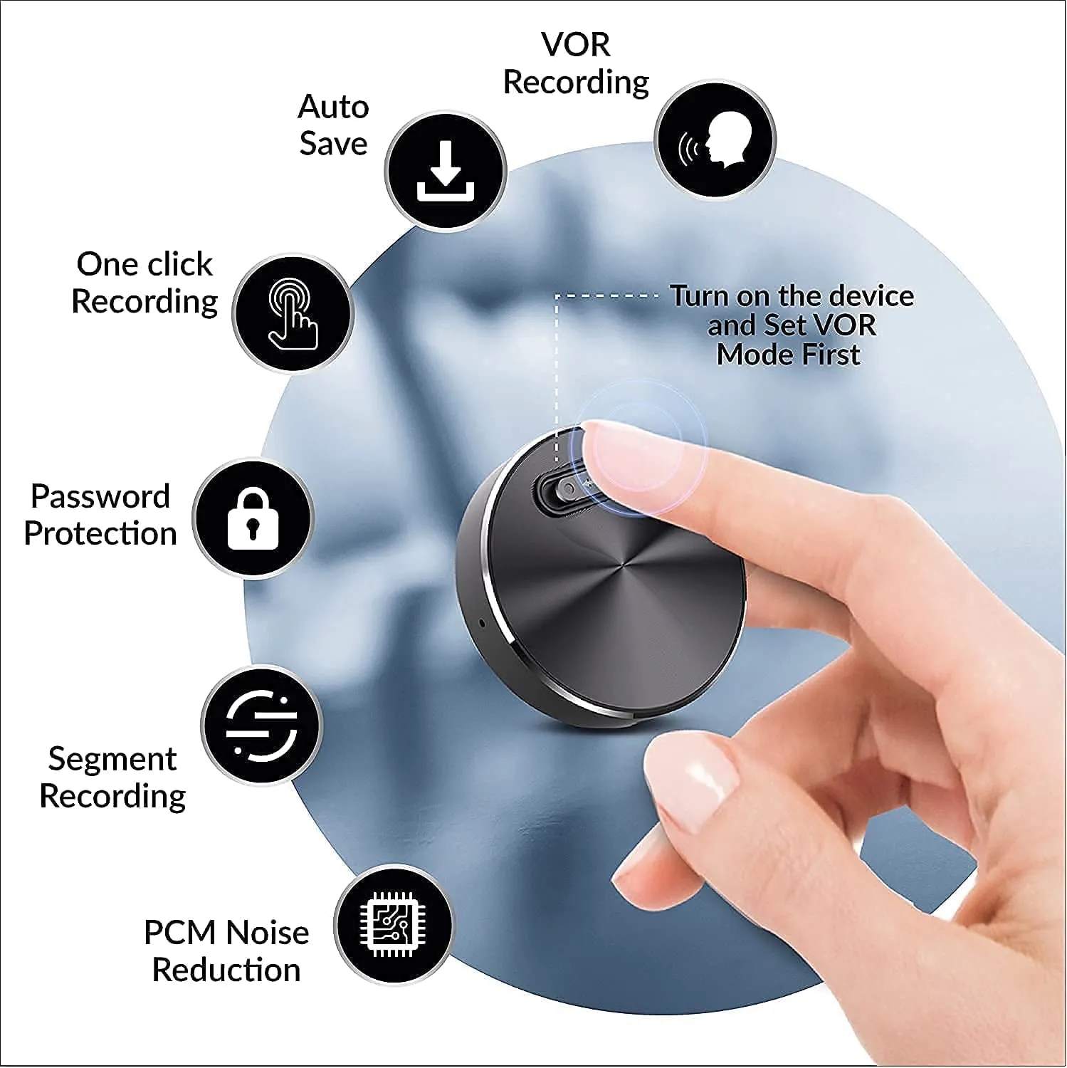 "Quarter" Sized 16GB Audio Recorder with (30 Day Standby)