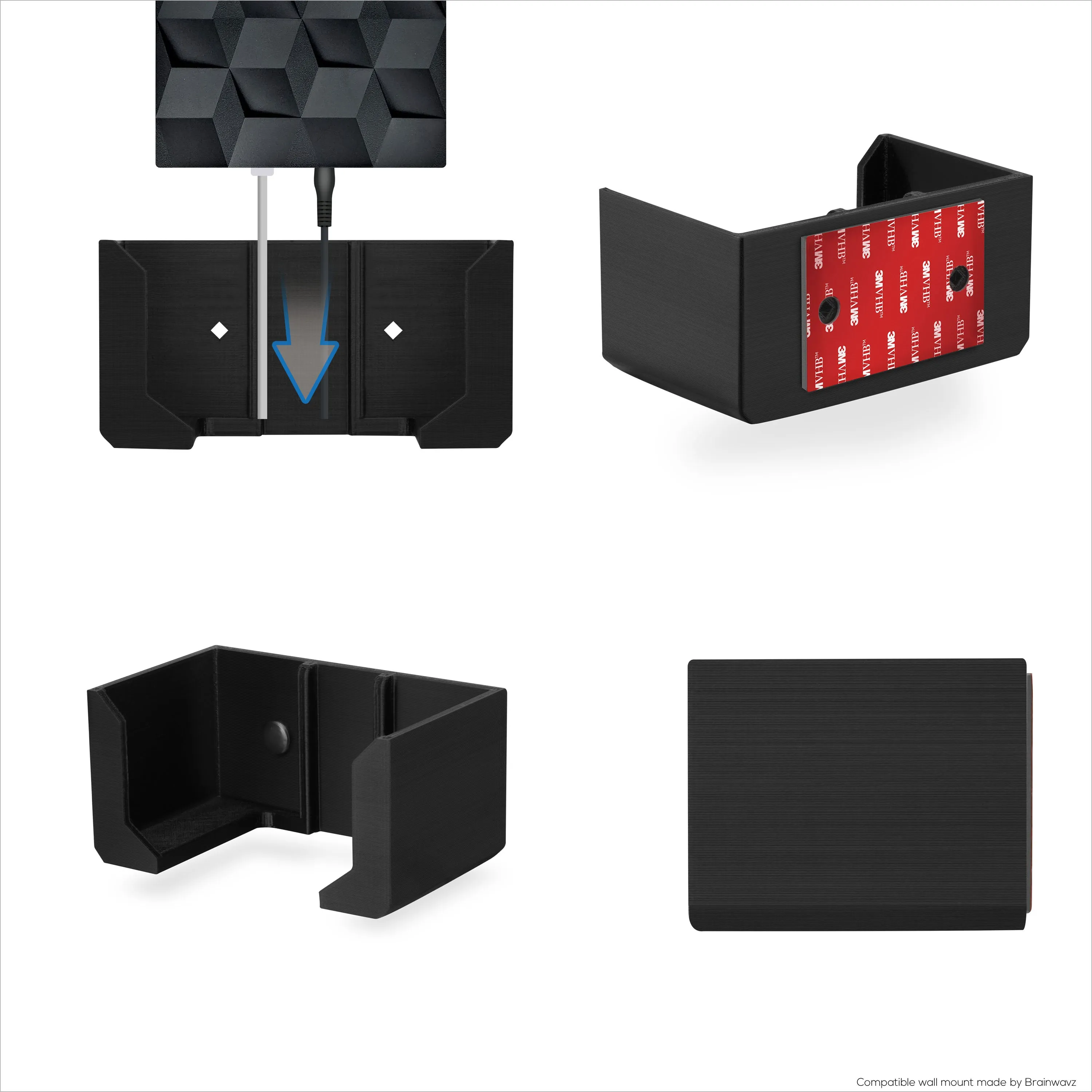 Screwless Wall Mount For Netgear Nighthawk MK62 Router, Strong VHB Adhesive, Easy to Install Holder, Reduce Interference & Increase Range, Stick On & Screw-in Mounting