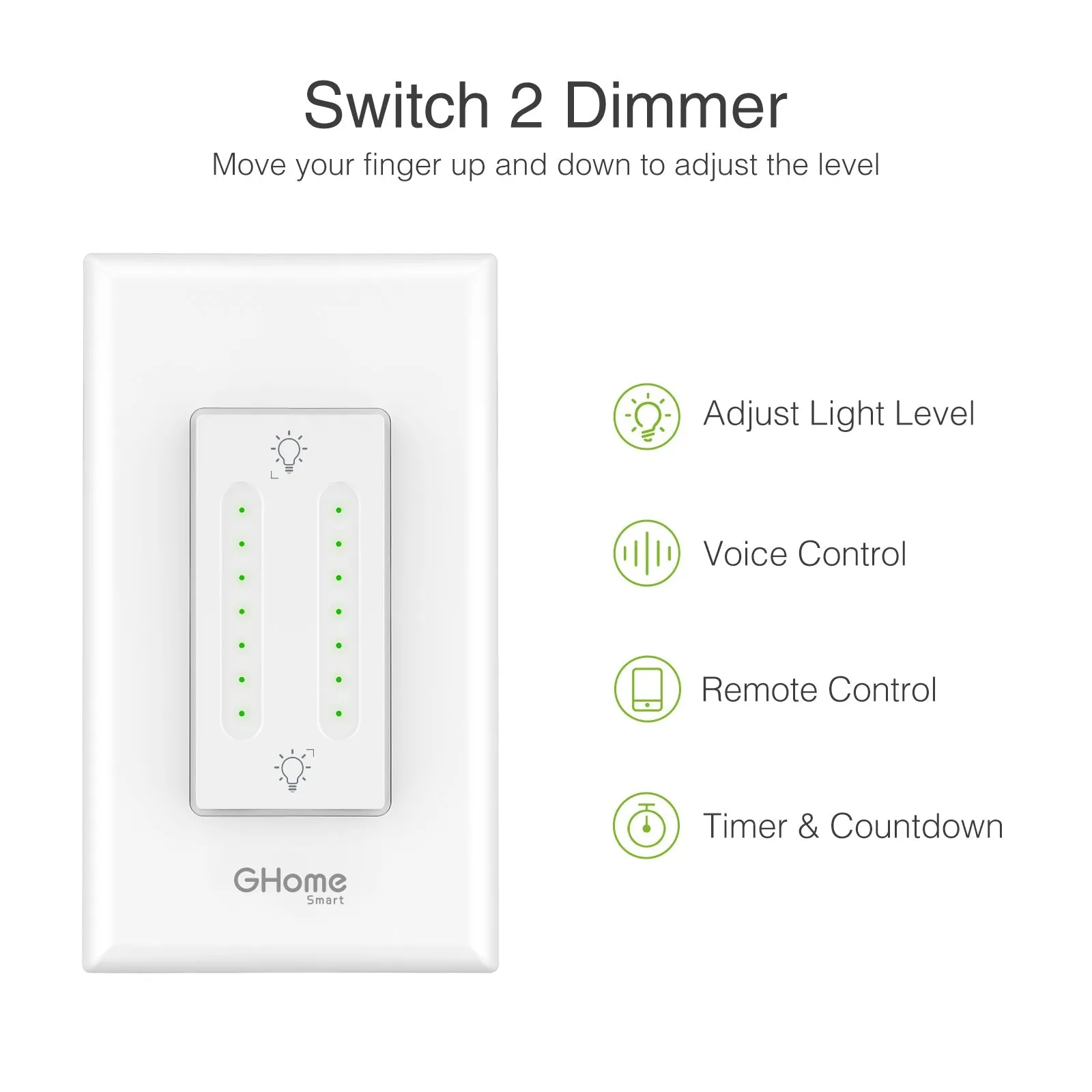 Smart Dual Dimmer Switch GHomeSmart® SW7