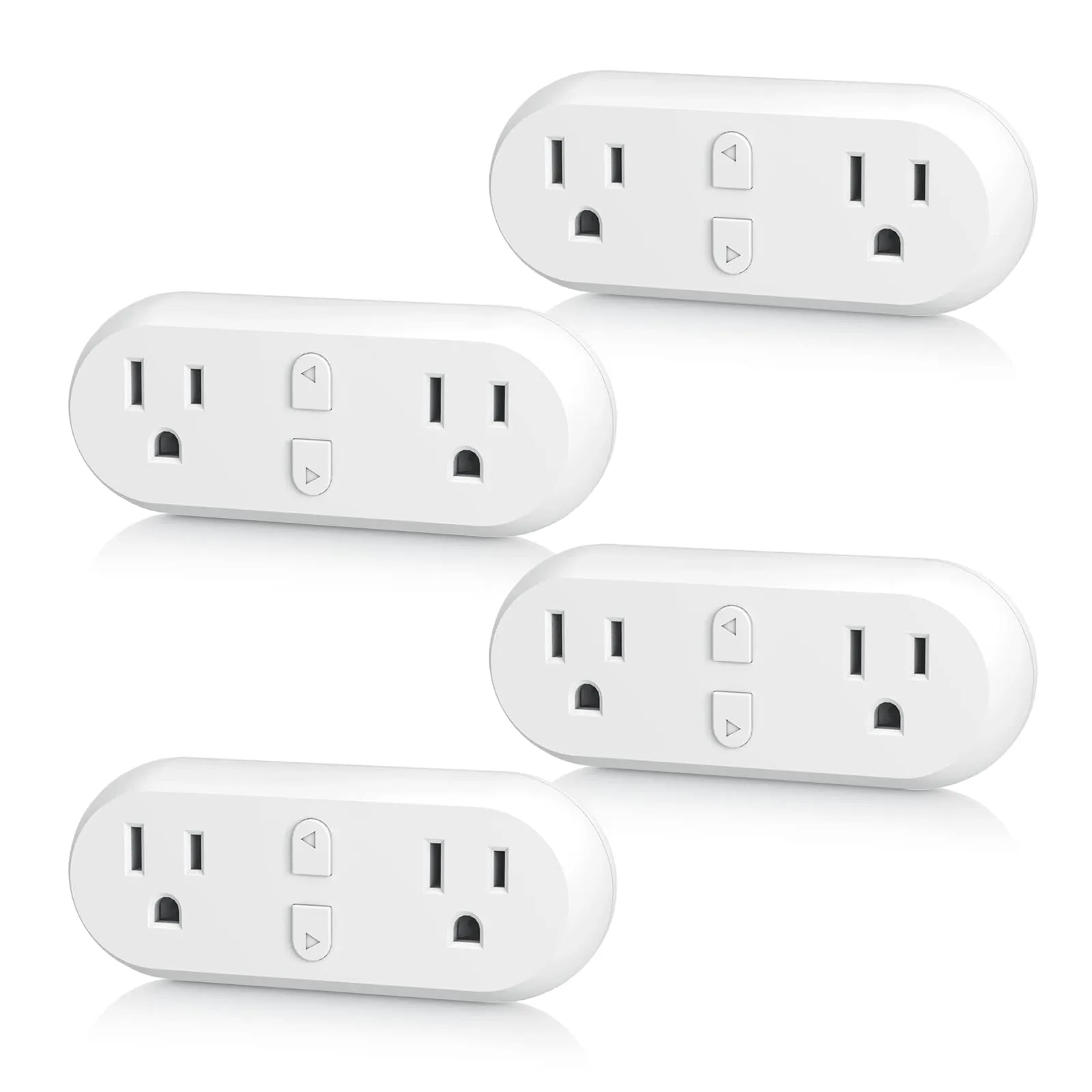 Smart Plug 15A WiFi&Bluetooth Outlet Extender Dual Socket Plugs Compatible Function 4-Pack ETL BN-LINK