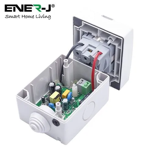 Smart Waterproof Outdoor Socket 13A WiFi Wall Socket, IP55 Rated 1 Gang 13 Amp Outdoor Weatherproof Power Electric Sockets for Garden & External Electrical Outlet