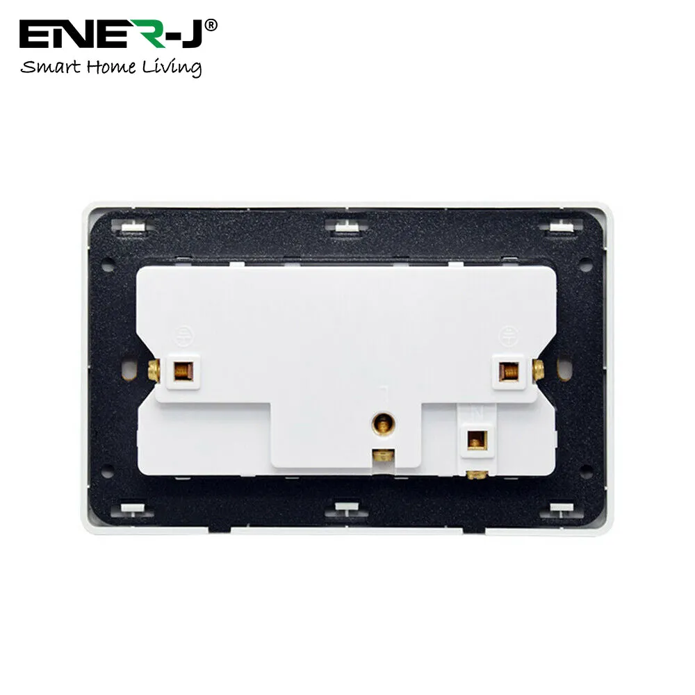 Smart Wi-Fi 13A Wi-Fi Twin Wall Sockets with single USB. Push button