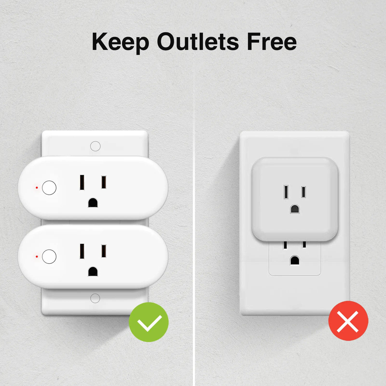 Smart Wifi Plug 15A HomeKit,Only for APPLE user GHomeSmart® WP6(4 PACK)