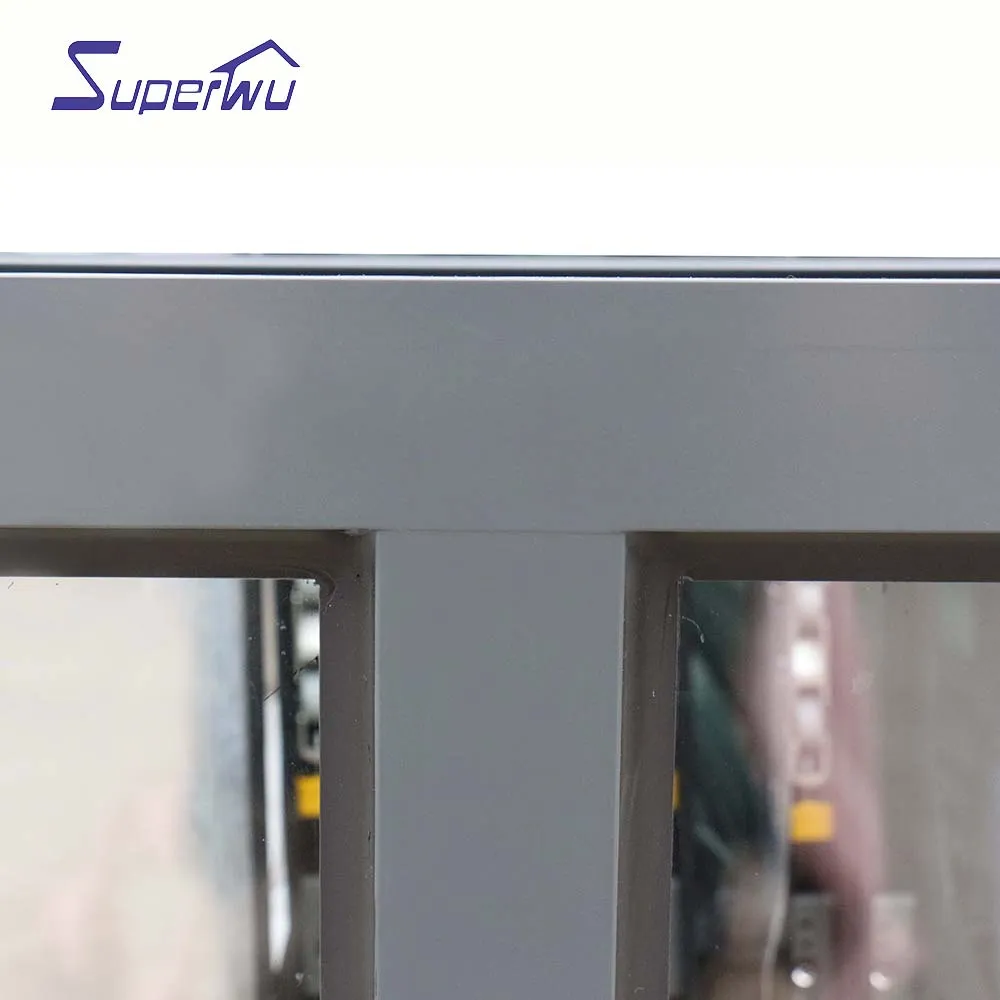 Superwu High Quality German Brand Hardware Thermal Break Aluminum Fixed Window Double Glazed Windows