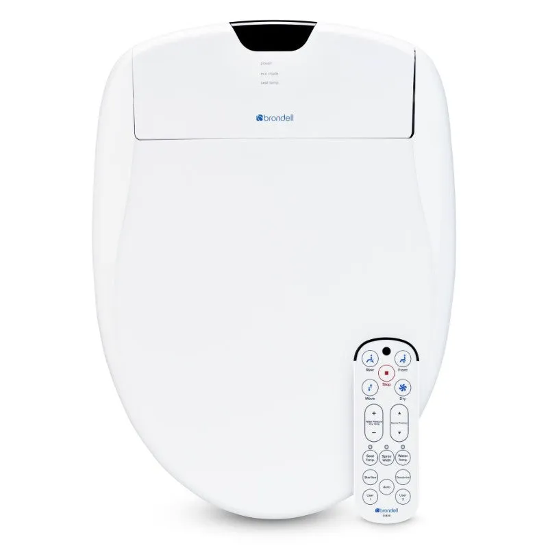 Swash Luxury Round Bidet Seat and Air Dryer in White