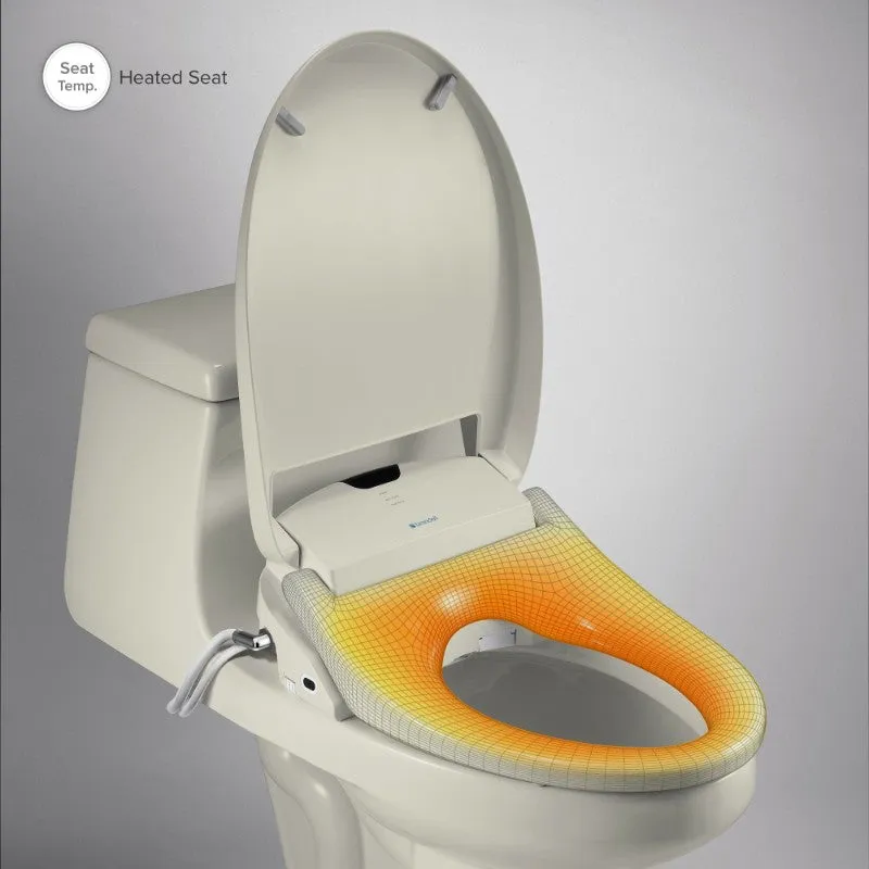 Swash Luxury Round Bidet Seat in Biscuit
