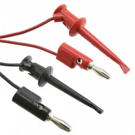 Test Leads - Banana Plug to Spring Hook Probe - 24", Red & Black, Pkg/2 (3782-24-02)