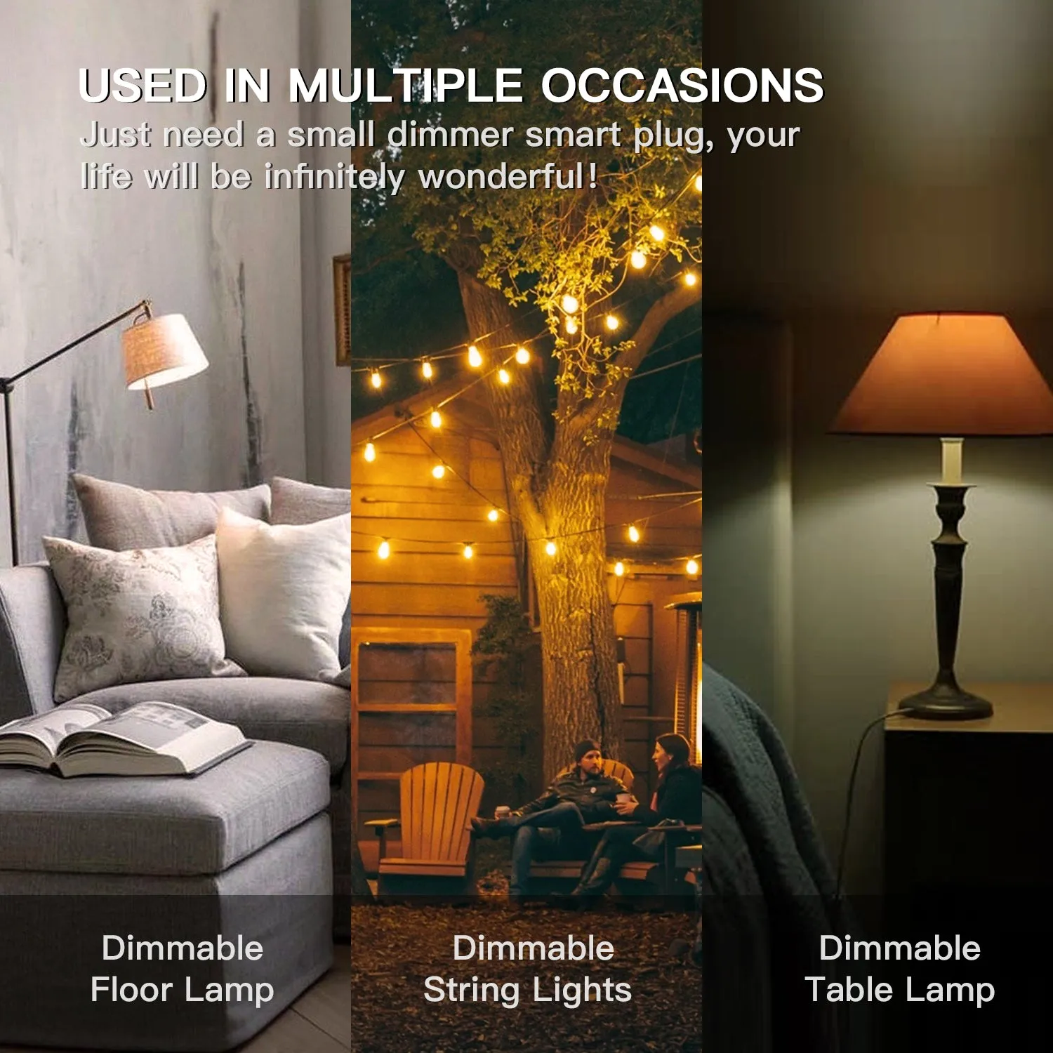 Treatlife Smart Outdoor Dimmer, 400W, IP44, Works with Alexa and Google Home