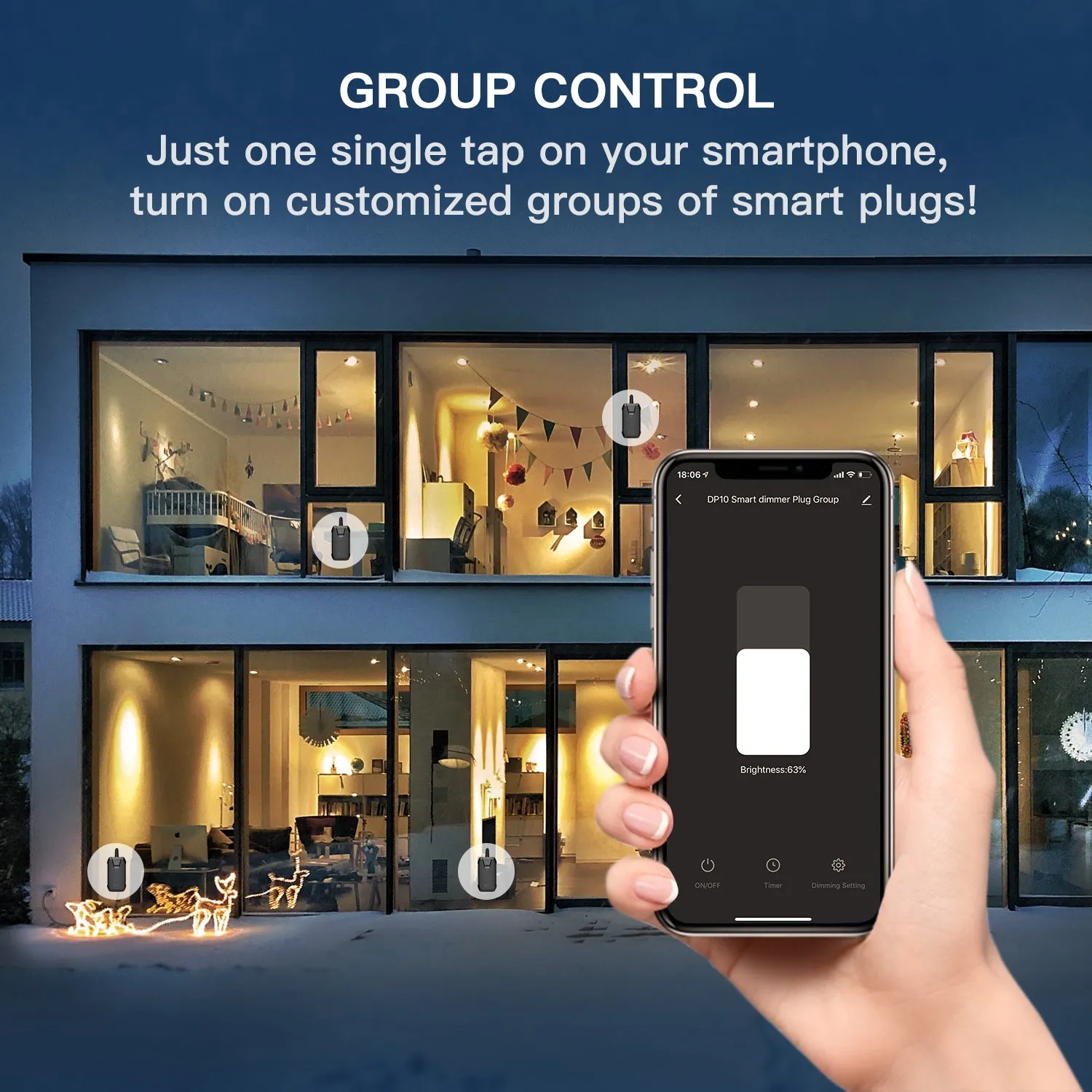 Treatlife Smart Outdoor Dimmer, 400W, IP44, Works with Alexa and Google Home