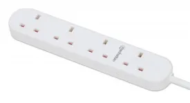 Uk Extension Lead 2M Output X4-