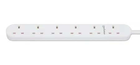 Uk Extension Lead 2M Output X6-
