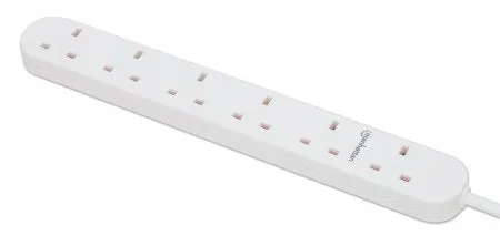 Uk Extension Lead 2M Output X6-