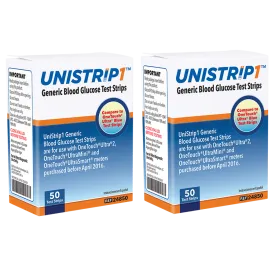 UniStrip Glucose Test Strips - 100ct - Compatible with OneTouch Ultra Meters