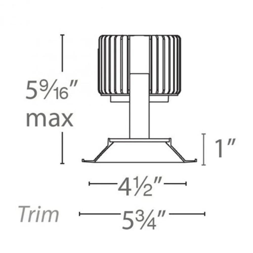 Volta Shallow 4.5IN Square Downlight Trim
